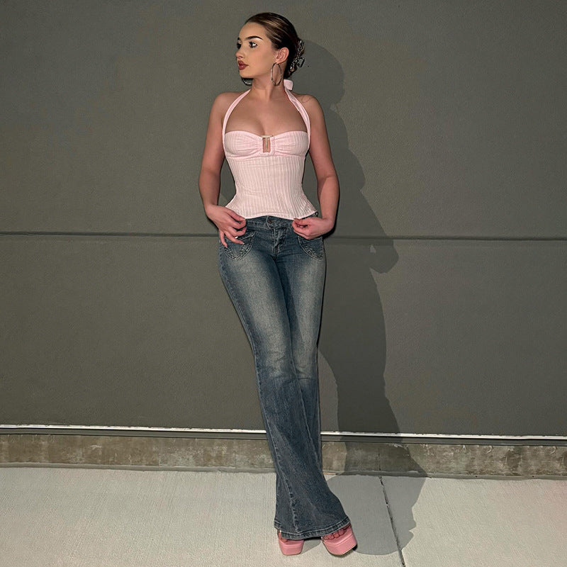 Street Sexy Retro Stretch Bootcut Trousers Retro Slim Spring Summer Jeans Women Trousers Delivery - ALZO