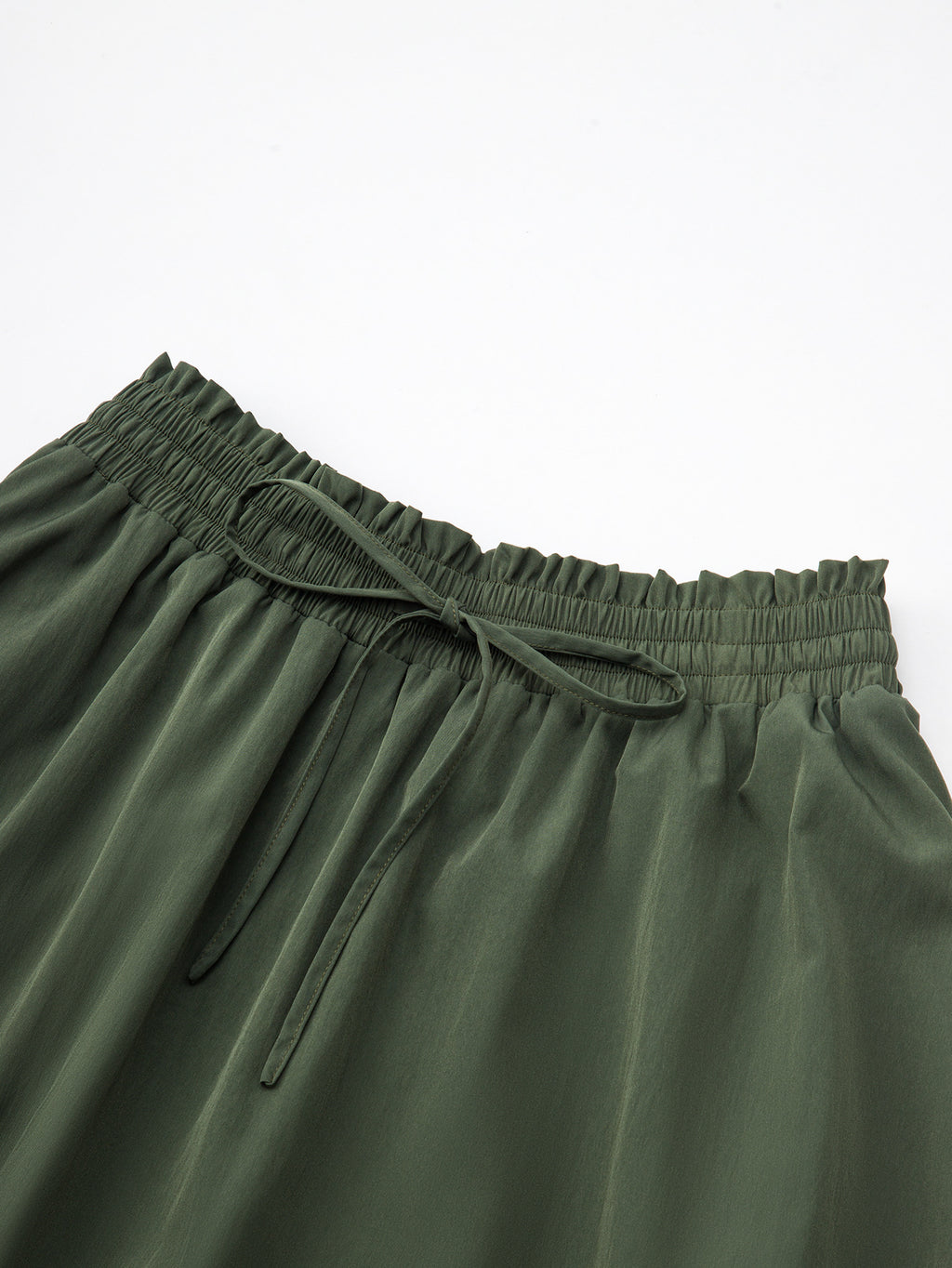 Women Wave Lace up Adjustable Skirt High Waist Elastic Large Swing Skirt Retro Long Skirt - ALZO