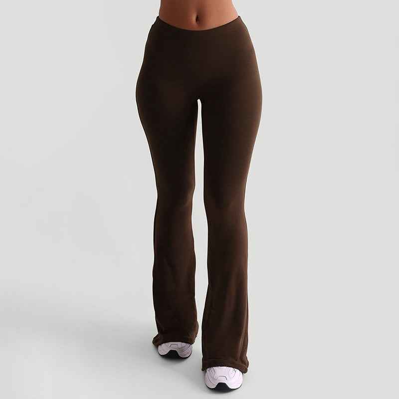 Autumn Women Fashionable Sexy Fitted Boot Cut Casual Trousers