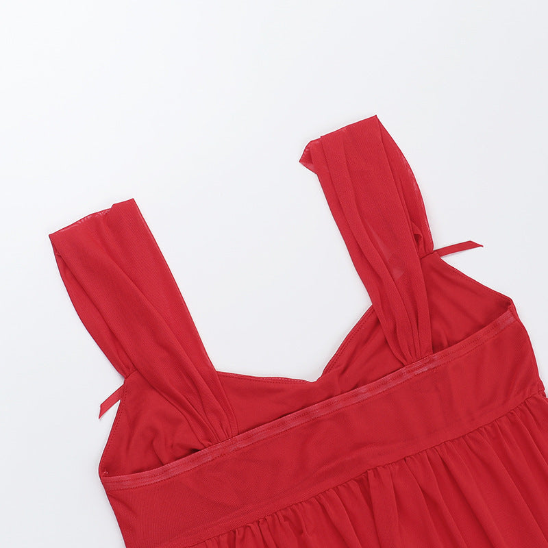 Women Summer Sexy Solid Color Vest Stitching Sling Women Top - ALZO