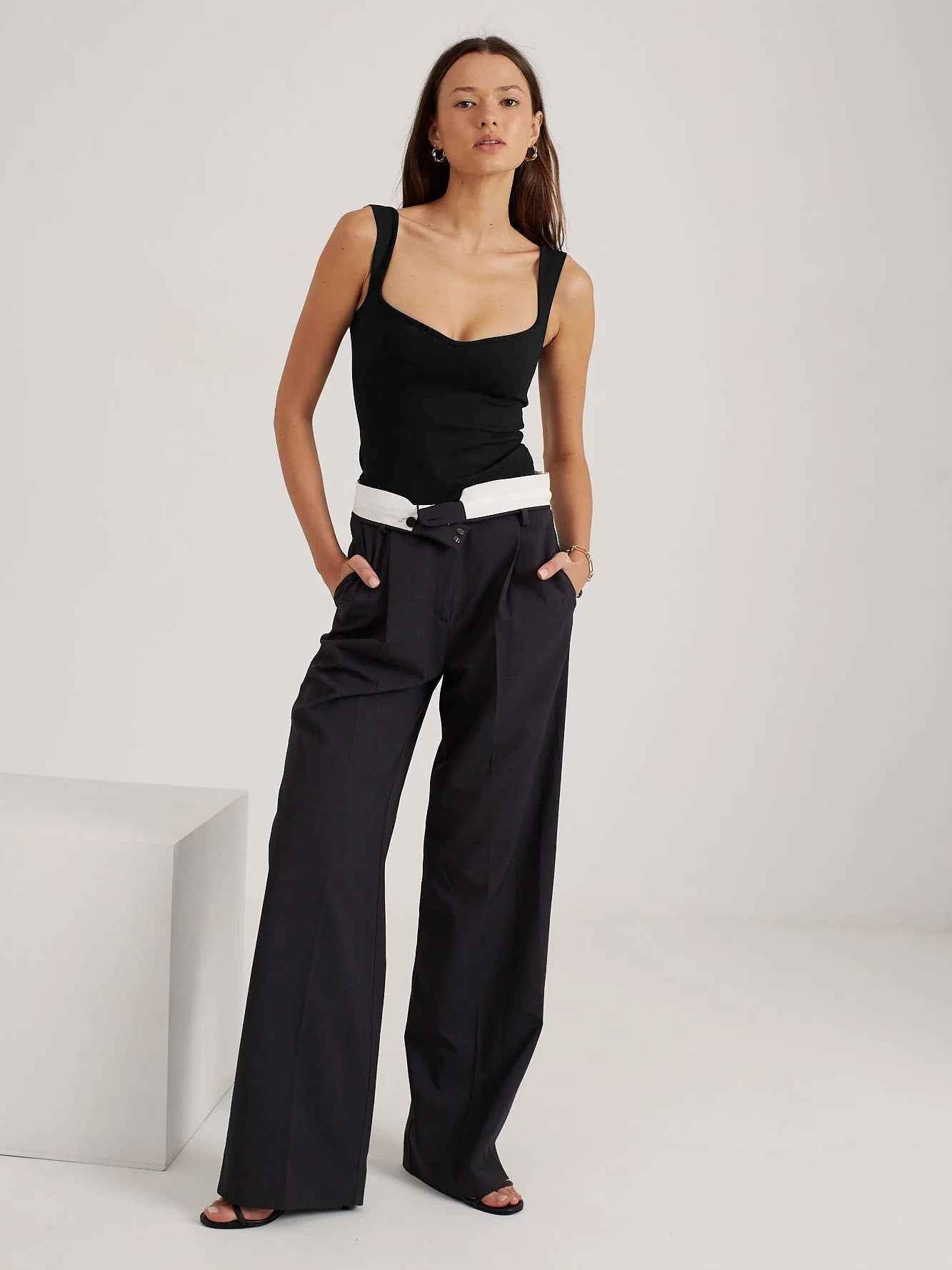 Office Intellectual Diamond Collar Backless Bottoming Vest Y2g Slim Fit Sleeveless Top Women Summer