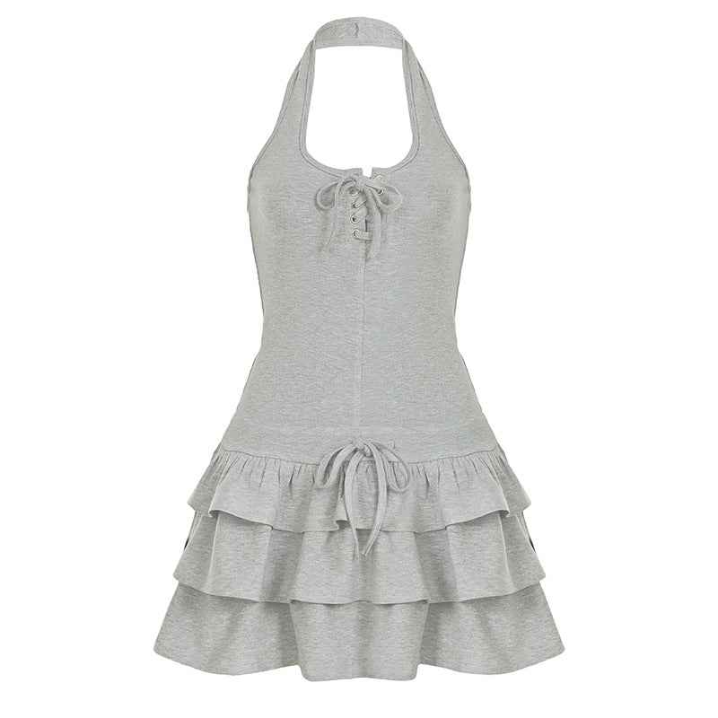 Arrival Dress Summer U Collar Sleeveless Halter A line Princess Dress Sexy Sexy Short Dress