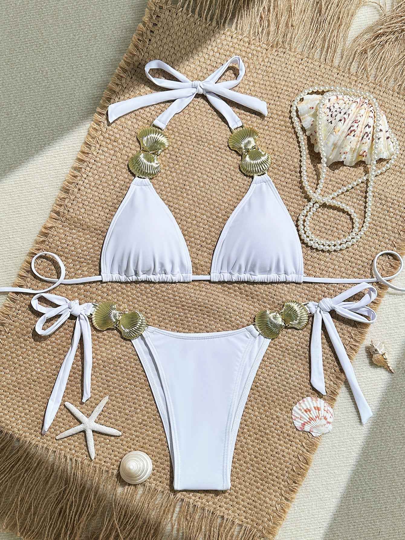 Women Seperated Swimwear Backless Beach Summer Sexy Women Solid Color Bikini