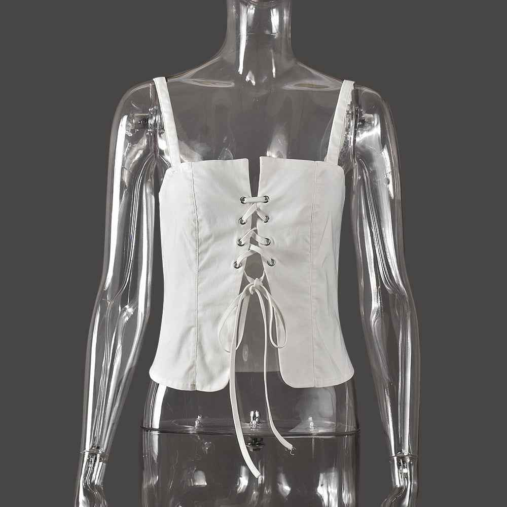 Sexy Spring Summer Camisole Sexy Cropped Strap Top Women Clothing